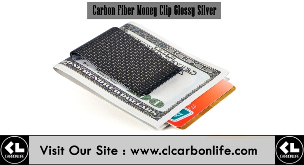 Carbon Fiber Money Clip Glossy Silver.jpg